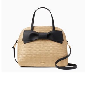 Kate Spade Olive Drive Straw Lottie Bag